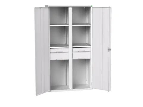 universele kast,HxBxD 2000x1050x550mm,4xStalen bodem,4lade(n)