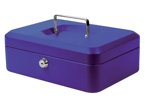 Geldkist Pavo 250x180x90mm blauw
