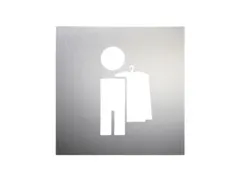 deurbord,garderobe,RVS,zelfklevend,HxB 160x160mm