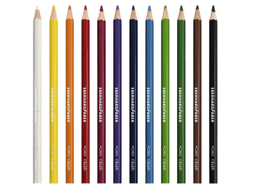 Aquarelpotlood Eberhard Faber kartonetui à 12 stuks met penseel