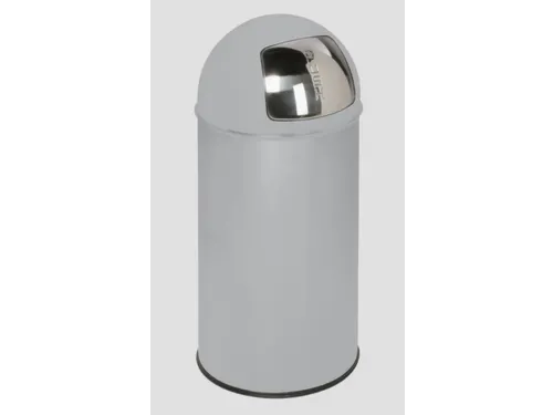 Afvalbak 50 liter hxØ 740x350mm zilverkleurig