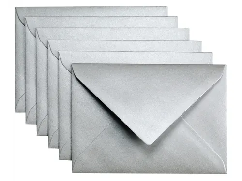 Envelop Papicolor C6 114x162mm Zilver Gegomd