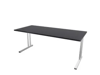 in hoogte verstelbaar bureau HxBxD 720-840x1800x800mm CC-zwart - 1