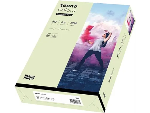 Inapa Tecno colors Gekleurd papier A4 Licht groen 80 gram 500vel