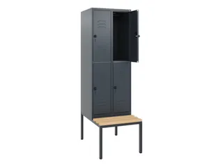 Dubbeldekse dekenkist,HxBxD 1950x600x815mm,2x2vak.,vak B 300mm - 2