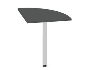 koppelelement voor bureau,90 °,HxBxD 720-840x600x600mm,MS-donkergrijs - 2