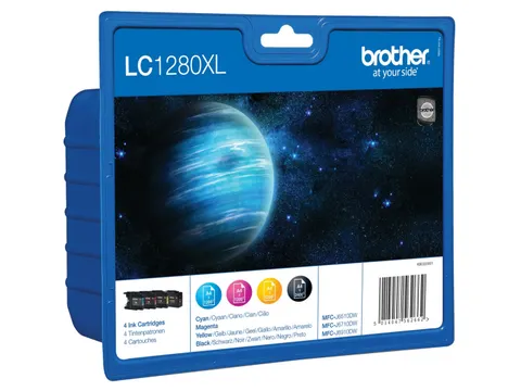 Brother LC1280XLVALBPDR, Hoog (XL) rendement, Zwart, Cyaan, Magenta, G
