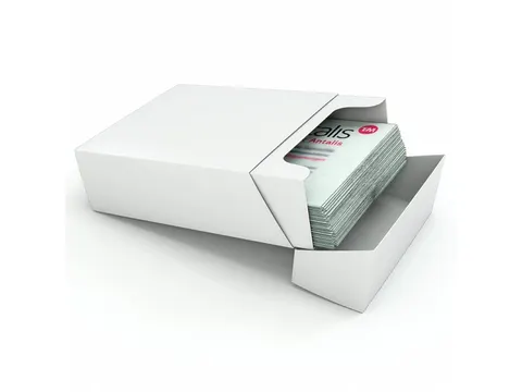 Kraft visitekaartdoosjes Wit 60x95x36mm