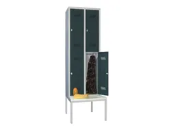 banklocker,dubbeldeks,HxBxD 2150x600x800mm,RAL7035,front RAL7016