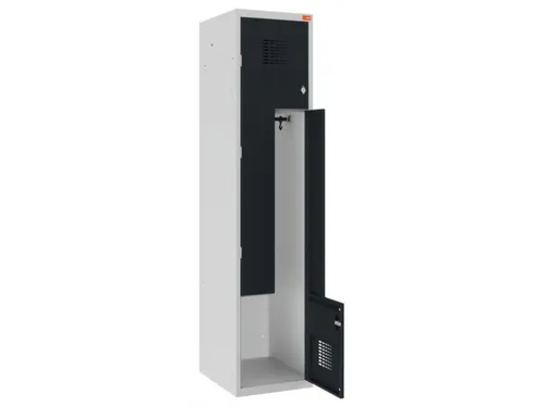 Z-garderobekast,HxBxD 1800x400x500mm,draaigrendel,romp RAL7035
