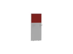 baliepaneel,v. bureau,aanbouw rechts,B 600mm,MP-lichtgrijs,BN4011-rood