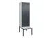 locker voor scheiding van kleding,HxBxD 2120x600x815mm,2vak