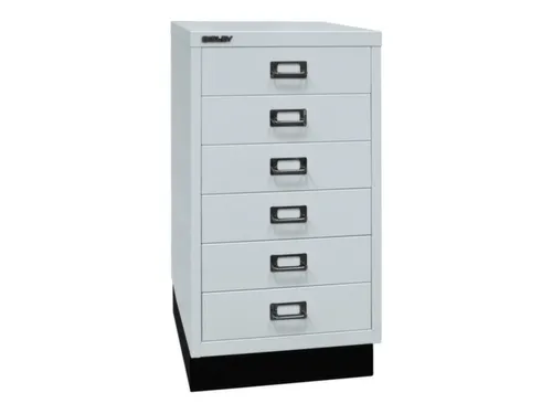kantoor-ladekast HxBxD 670x349x432mm 6 laden romp lichtgrijs staal