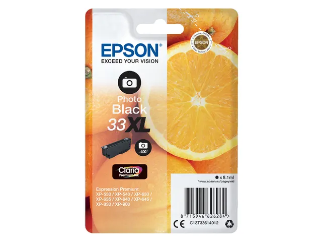 Inktcartridge Epson 33XL T3361 foto zwart HC C13T33614012