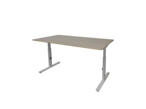 Bureau Linesto Plus Hoogte instelbaar 120x80cm Robson eik Alu T-poot