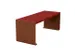 Banc sans dossier L1200mm 3 lattes chêne acajou/rouille