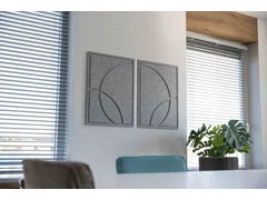 Acoustic Art GEO 2-luik 80x60cm Grijs Akoestisch kunstwerk Geometrisch