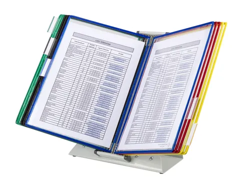 Zichtpanelensysteem Tarifold Bureauset A4 Grijs met 10 tassen Assorti