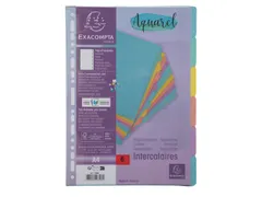 Tabbladen A4 6T glan skarton 400g AQUAREL