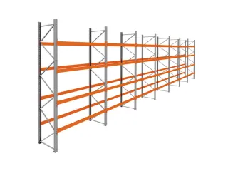 palletstelling,basis+6xaanbouw,HxBxD 4620x19700x1100mm,vakl. 3000kg - 1