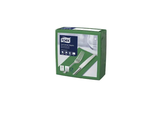 Tork 477617 Soft Dinnerservet Advanced Donkergroen 39x39cm 1/8 vouw