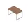 bureau,HxBxD 730x1200x800mm,blad canaletto-hout,sledeframe aluminium