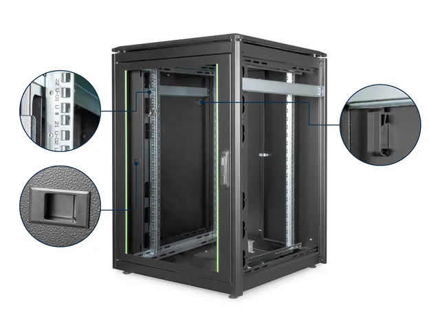 Netwerkkast 22U Unique 1164X800X800mm Zwart