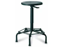 Draaikruk 620-870mm Pu Zwart Gasveer Zwart Voetkruis Staal Glijders