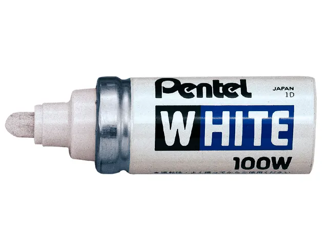 Viltstift Pentel 100W rond 4mm wit