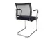 Chaise visiteur Accoudoirs Assise bleu foncé Dos maille noir