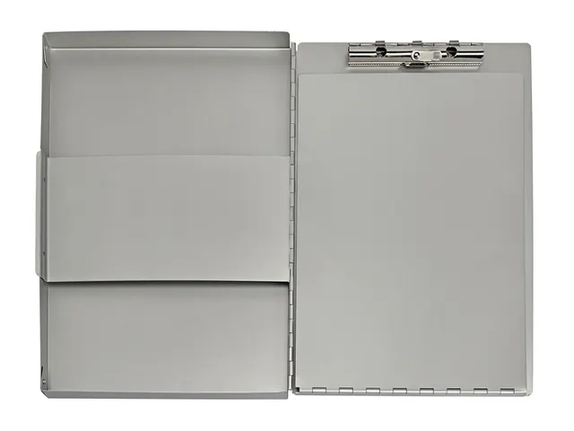 Porte-bloc avec coffret MAULassist A4 ouverture latérale aluminium