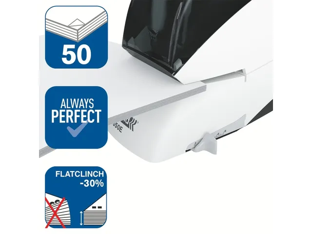 Nietmachine Rapid Elektrisch 5050E 50vel wit/zwart contactloos