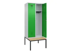locker met bank,HxBxD 2120x800x815mm,2vak,vak B 400mm,cilinderslot