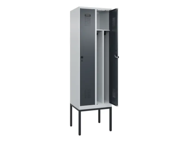 locker voor scheiding van kleding,HxBxD 2120x600x500mm,2vak