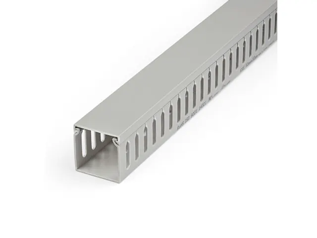 Kabelgoot 2 Meter met Open Sleuven en Deksel 50x50mm Grijs