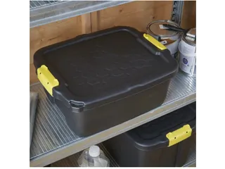 Opbergbox Bankers Box 24 liter met handgrepen robuust zwart - 2