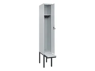 locker met bank,HxBxD 2120x300x815mm,1vak,vak B 300mm,draaigrendel - 1