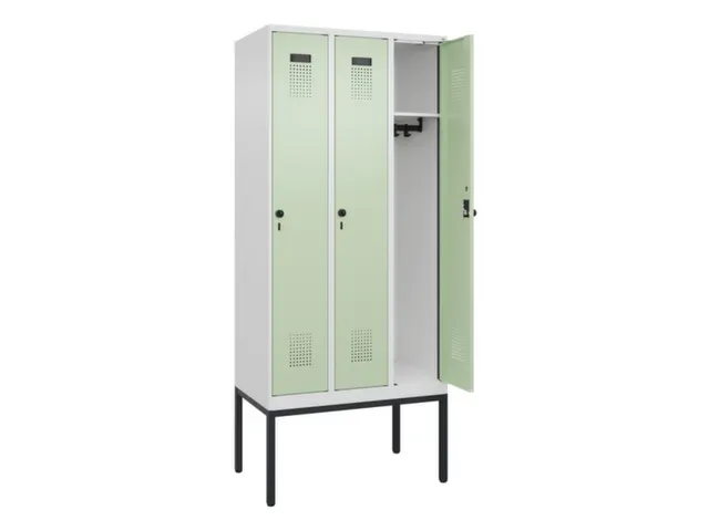 locker,HxBxD 2120x900x500mm,3vak,vak B 300mm,draaigrendel