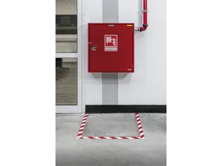 Durable Signaal Sticker Vloermarkering Rood/wit 50mmx30m - 3