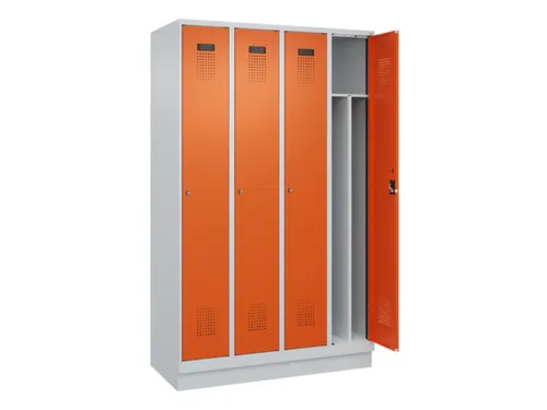 locker voor scheiding van kleding,HxBxD 1950x1200x500mm,4vak