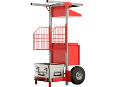 bhv-wagen,draagverm. 51,2kg,PU-banden,HxBxD 1147x570x636mm,aluminium