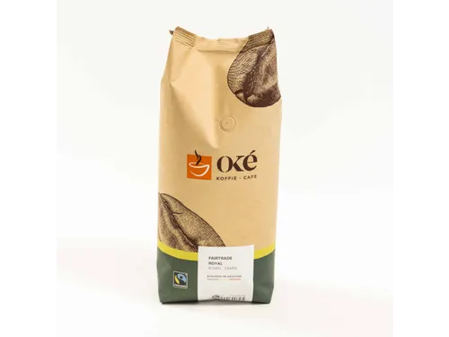 OKE Koffie Koffiebonen Fairtrade Royal zak van 1 kg