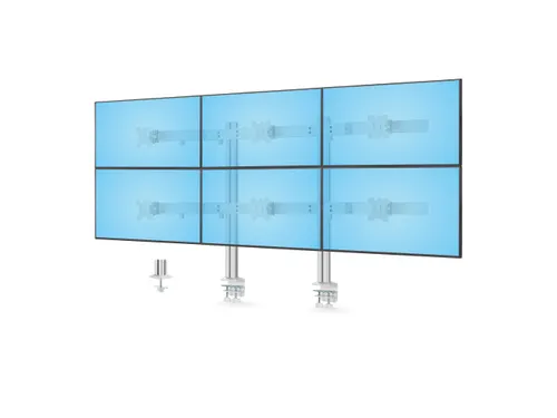 Monitor Arm 6 Schermen tot 32 inch met Crossbar voor Bureau