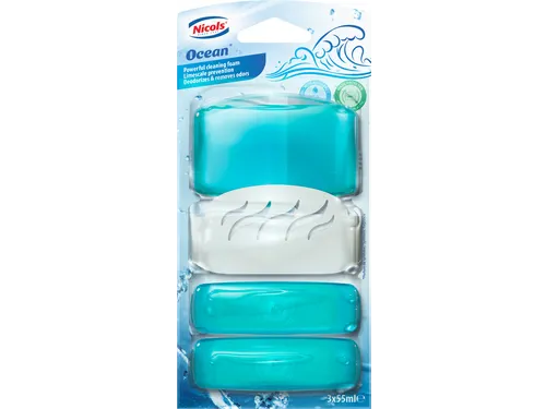 Toiletblok Air plus ocean 55ml met houder 3 stuks