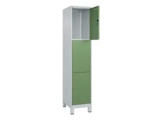 lockerkast,HxBxD 1950x400x500mm,1x3vakken,vak B 400mm,cil.-slot,voeten - 1