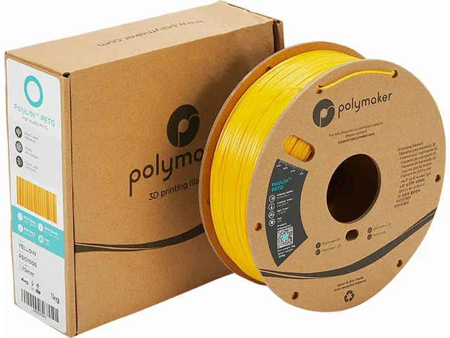 Polymaker PolyLite PETG filament 1,75 mm Geel 1kg
