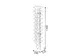 Folderhouder A4 Zilver voor 10 x A4 wandmontage