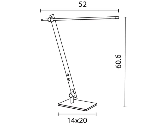 Lumilight bureaulamp zwart