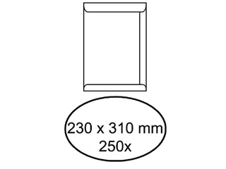 Envelop akte 230x310mm zelfklevend 100gr wit 250stuks - 1