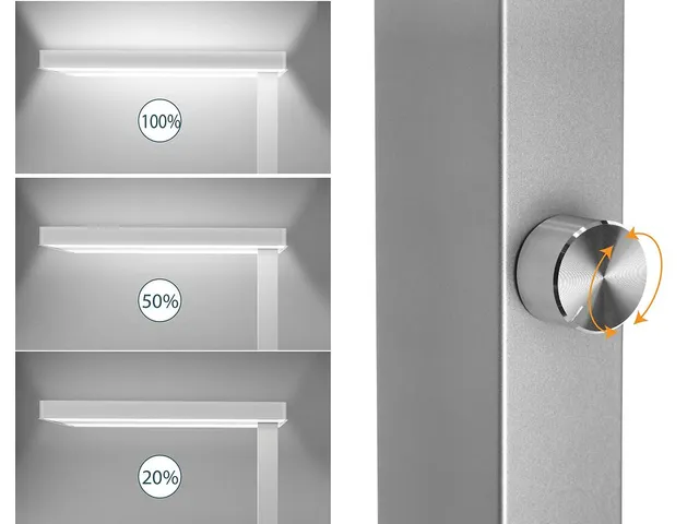 400079771 Unilux Vloerlamp Lixus LED 195cm 4100K 7492lm metaalgrijs